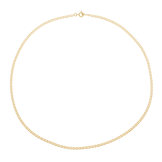 Collier en or jaune, maille marine gourmette Collier en or jaune, maille marine gourmette