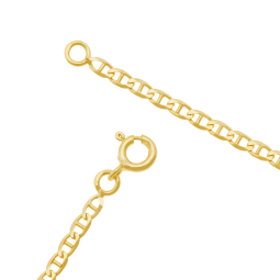 Collier en or jaune, maille marine gourmette