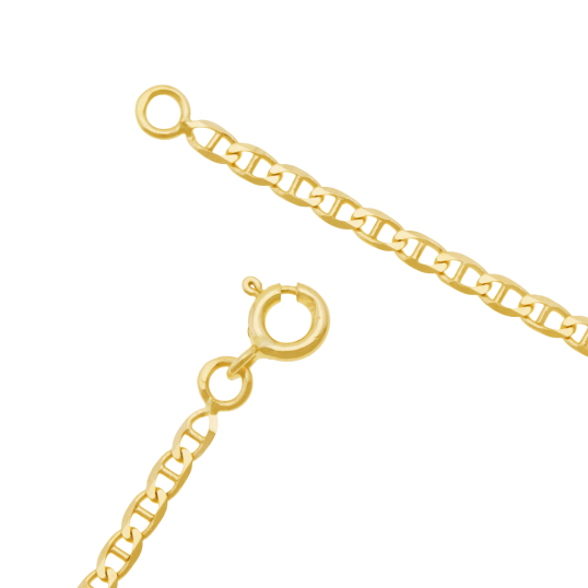 Collier en or jaune, maille marine gourmette Collier en or jaune, maille marine gourmette