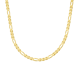 Collier en or jaune, maille marine alternée 1X3