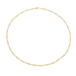 Collier en or jaune, maille marine alternée 1X3