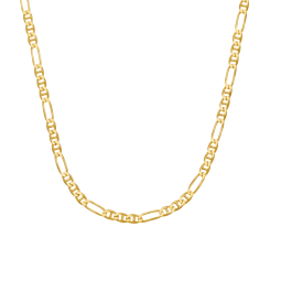Collier en or jaune, maille marine alternée 1X3