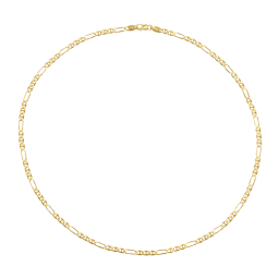 Collier en or jaune, maille marine alternée 1X3