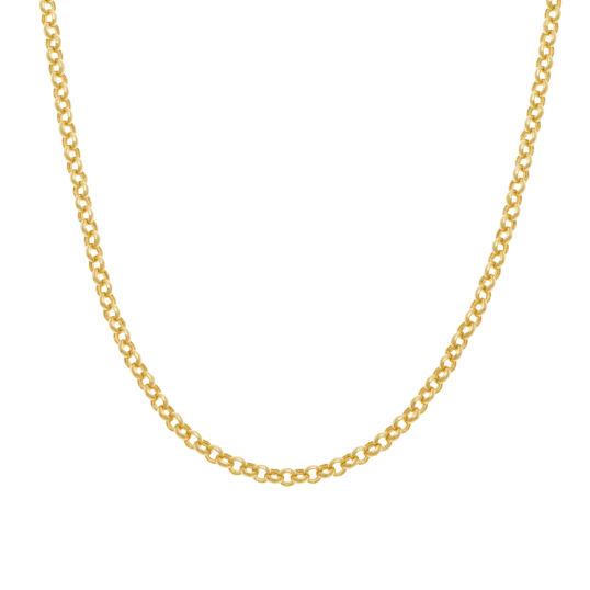 Chaîne en or jaune, maille jaseron