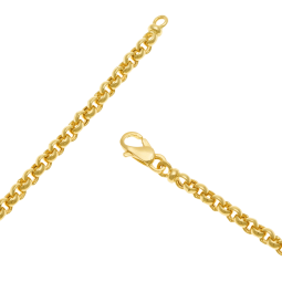 Collier en or jaune, maille jaseron
