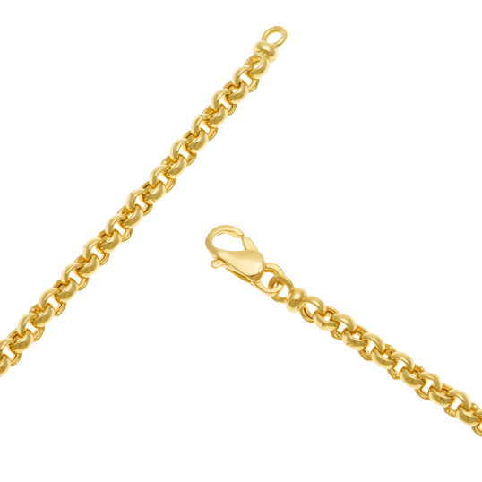 Collier en or jaune, maille jaseron