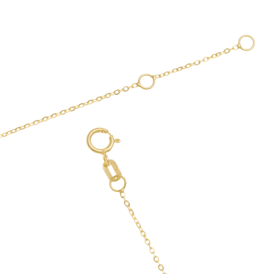 Collier en or jaune et oxydes de zirconium briolettes