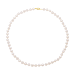 Collier en or jaune et perle de culture d'eau douce 6.5/7mm