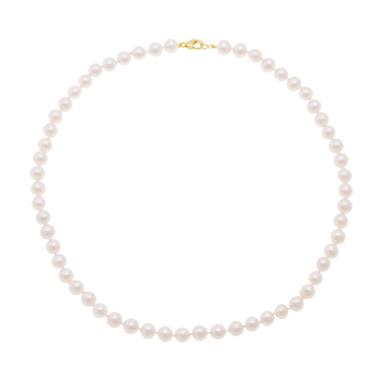 Collier en or jaune et perle de culture d'eau douce 6.5/7mm