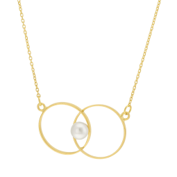 Collier en or jaune et perle de culture