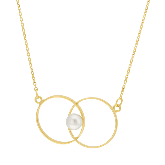 Collier en or jaune et perle de culture