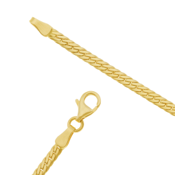 Collier en or jaune, maille anglaise