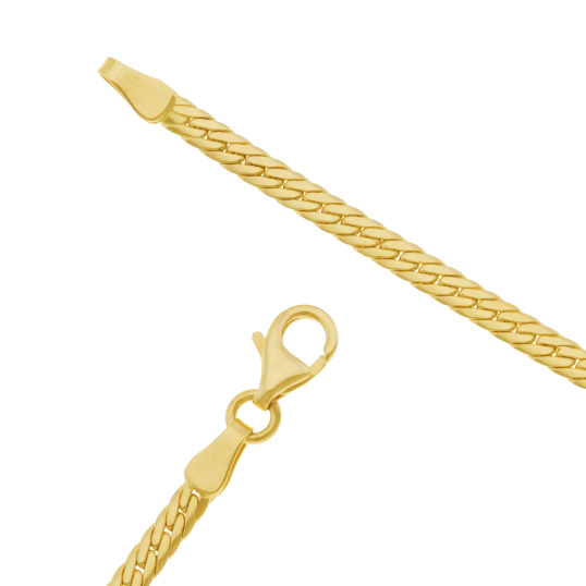 Collier en or jaune, maille anglaise Collier en or jaune, maille anglaise
