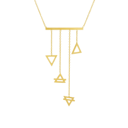 Collier en or jaune, quatre éléments