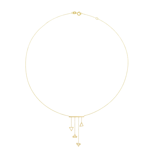 Collier en or jaune, quatre éléments