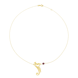 Collier en or jaune et grenat, phénix