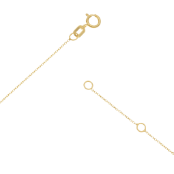 Collier en or jaune et oxydes de zirconium