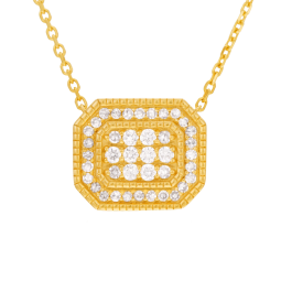 Collier en or jaune et diamants