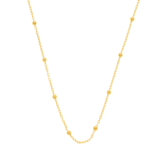 Chaîne en or jaune maille boule 