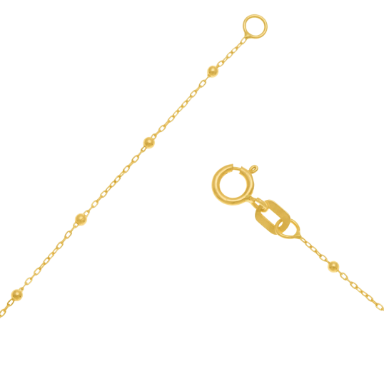 Chaîne en or jaune maille boule 