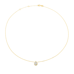 Collier en or jaune et rhodié, diamants