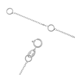 Collier en or gris et oxydes de zirconium