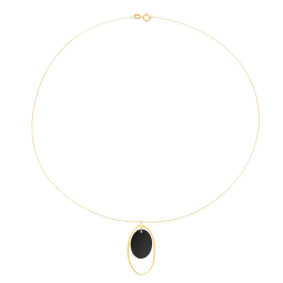 Collier en or jaune et onyx
