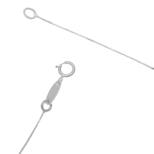 Collier en or gris et oxydes de zirconium