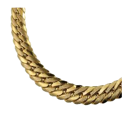 Collier chute en or jaune, maille anglaise mate et lisse