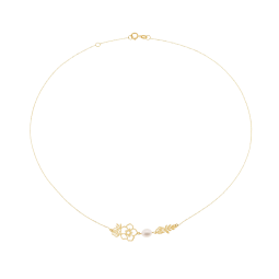 Collier en or jaune et perle de culture