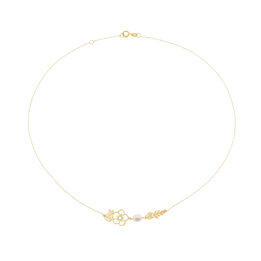 Collier en or jaune et perle de culture
