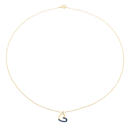 Collier en or jaune et rhodié, saphirs et diamants