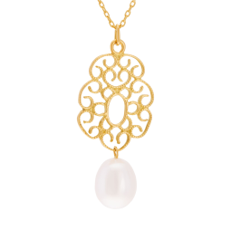 Collier en or jaune et perle de culture
