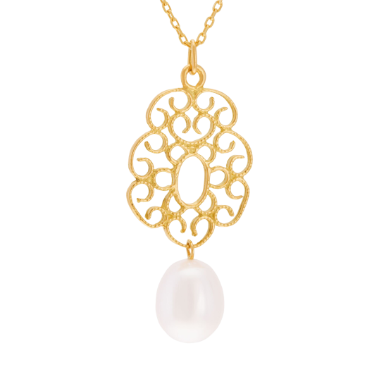 Collier en or jaune et perle de culture