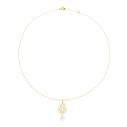 Collier en or jaune et perle de culture