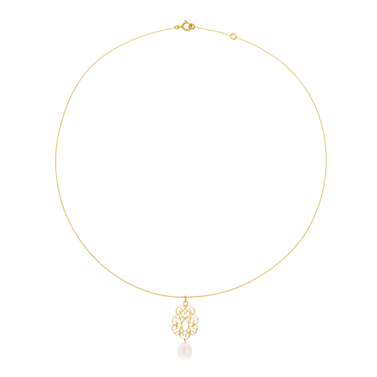 Collier en or jaune et perle de culture