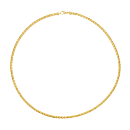 Collier en or jaune, maille palmier plat