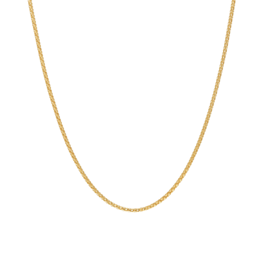 Collier en or jaune, maille pop corn Collier en or jaune, maille pop corn