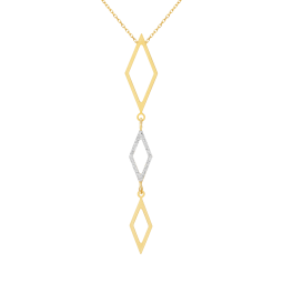 Collier en or jaune et laque pailletée