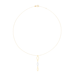 Collier en or jaune et laque pailletée