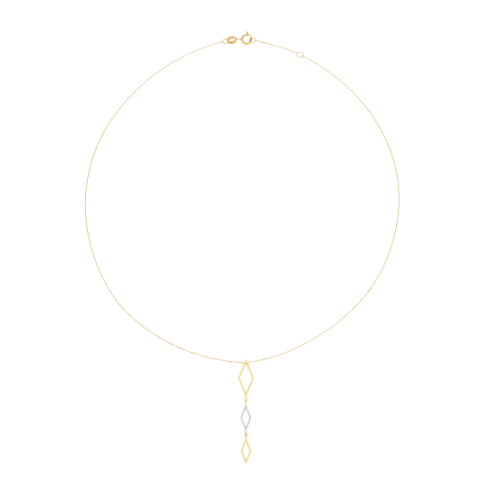 Collier en or jaune et laque pailletée