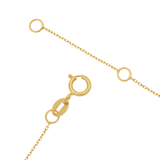Collier en or jaune et laque pailletée