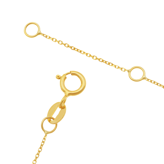 Collier en or jaune, onyx et spinelles