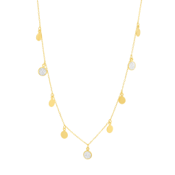 Collier en or jaune et laque pailletée