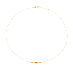 Collier en or jaune et oxydes de zirconium