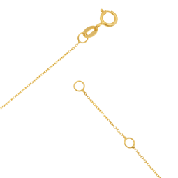 Collier en or jaune et oxydes de zirconium