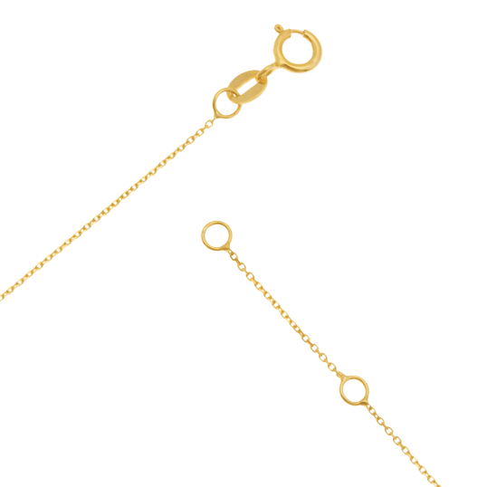 Collier en or jaune et oxydes de zirconium