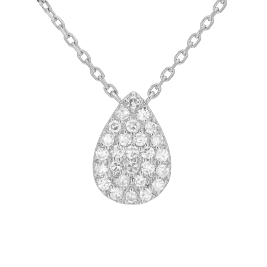 Collier en or gris et diamants