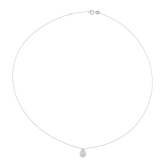 Collier en or gris et diamants