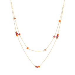 Collier en or jaune et verre
